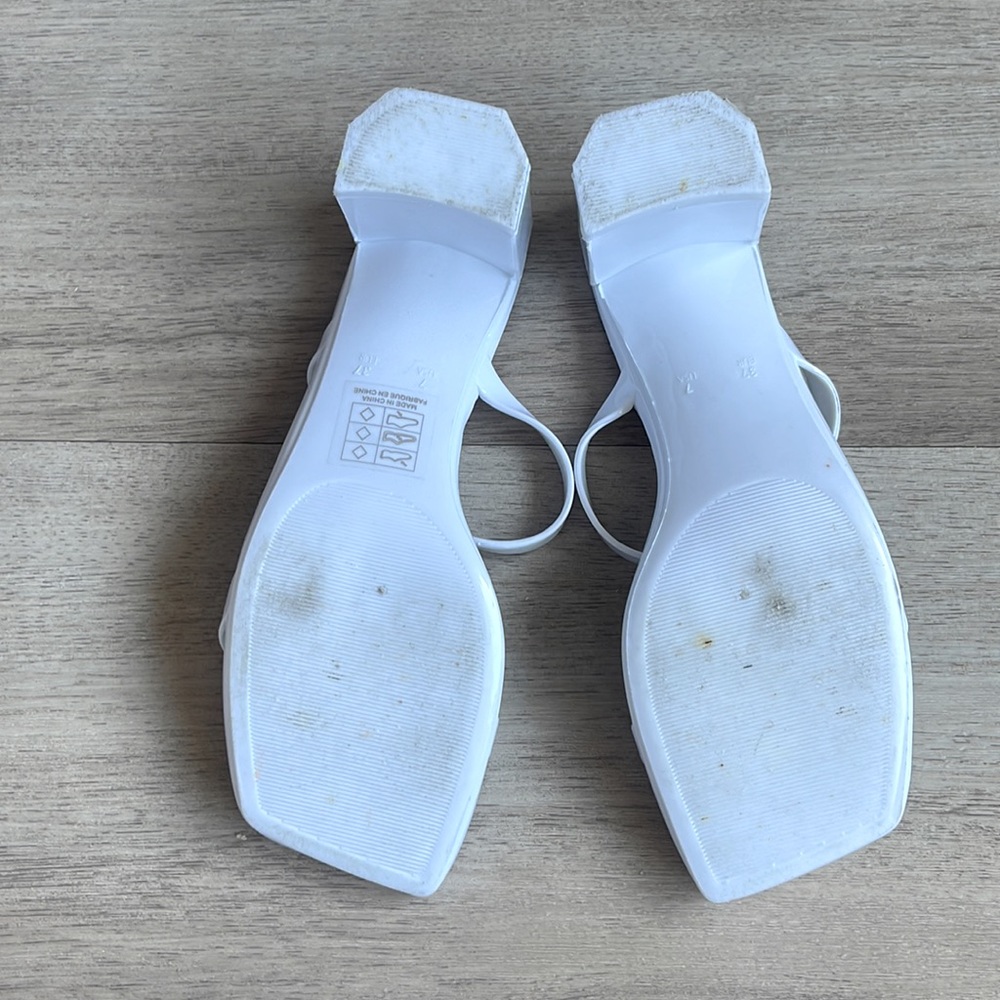 JEFFERY CAMPBELL White Square Toe Heeled Sandals 🤍 - Picture 5 of 6